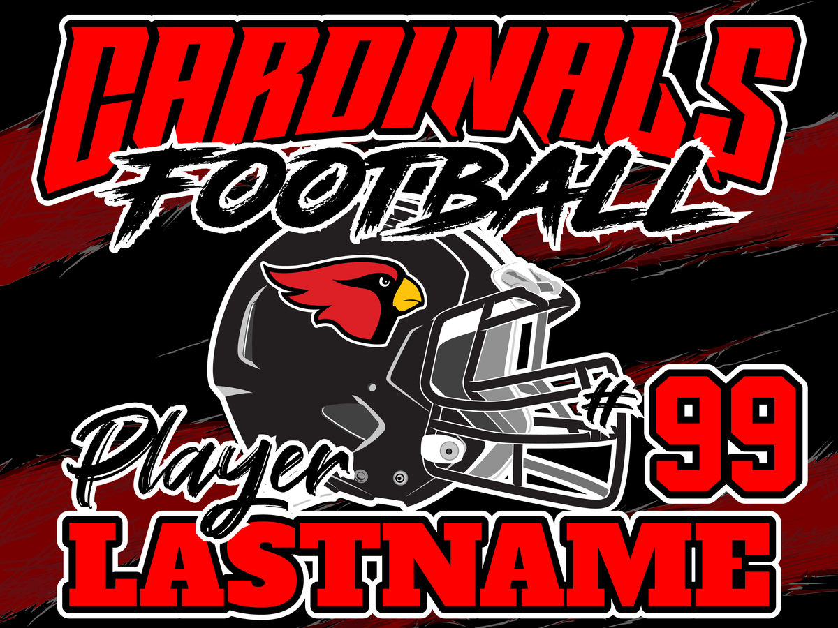 Cardinal Football Sign 2026