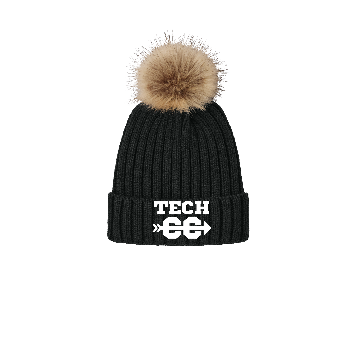 Tech Fur Pom Beanie