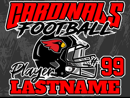 Cardinal Football Sign 2026