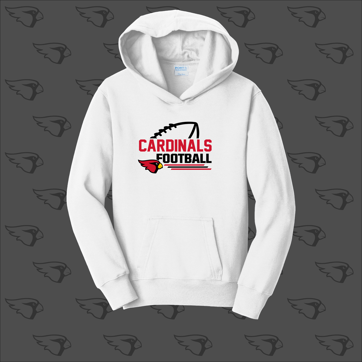 Cardinal Football Youth Hoodie
