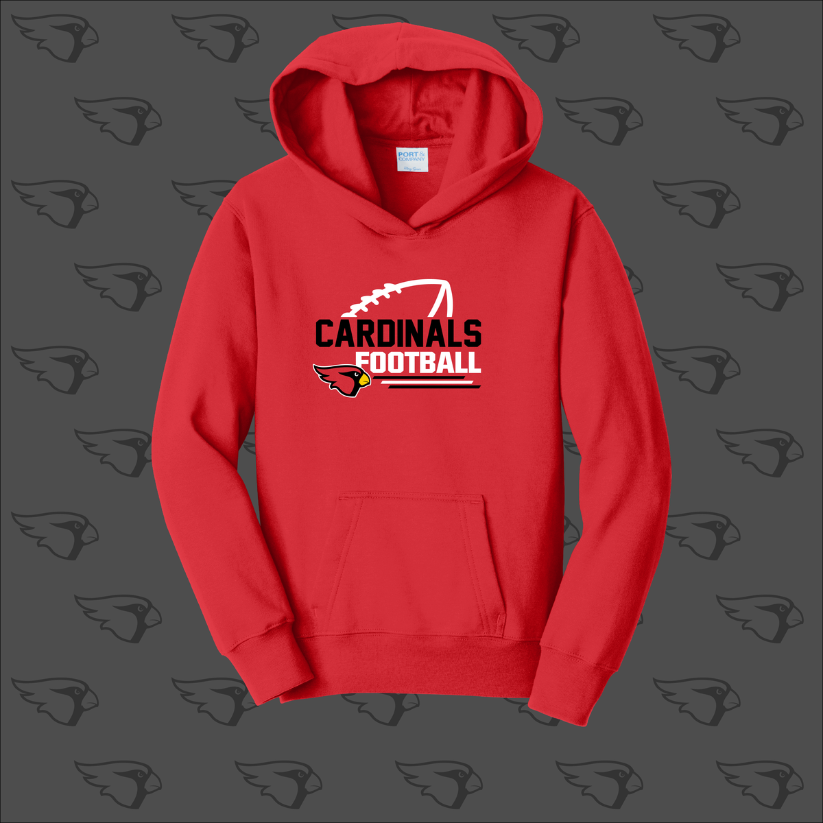 Cardinal Football Youth Hoodie