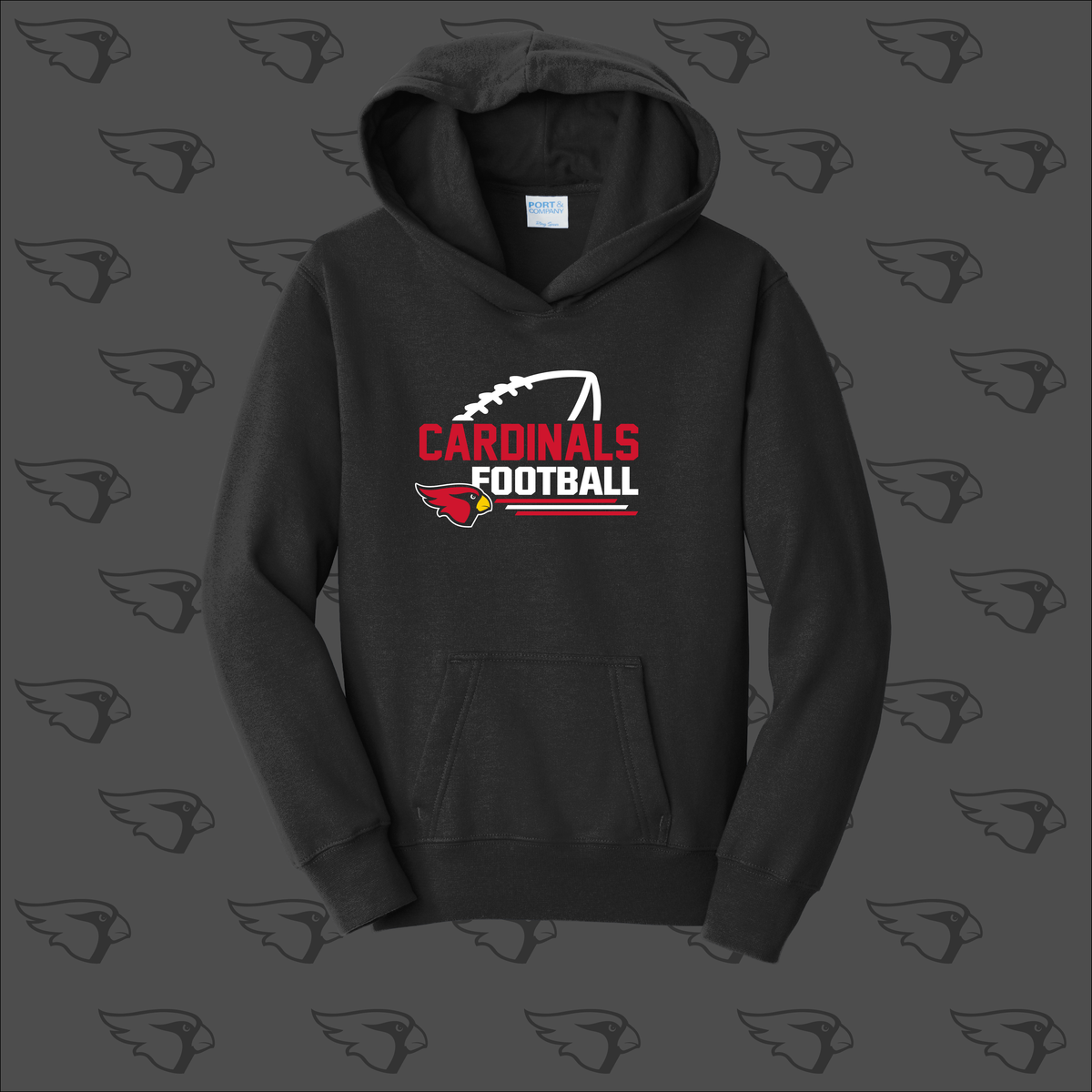 Cardinal Football Youth Hoodie